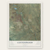 Cottonwood, Arizona map print, the full design