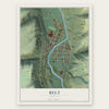 Belt, Montana map print, the full design