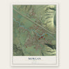 Morgan, Utah map print, the full design