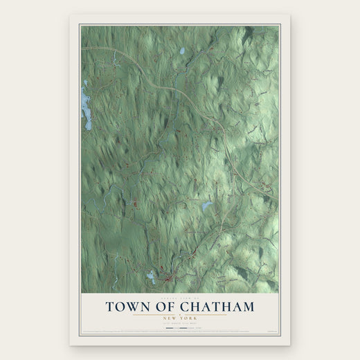 Town of Chatham, New York map print, the full design