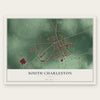 South Charleston, Ohio map print, the full design
