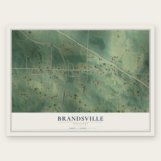 Brandsville, Missouri map print, the full design