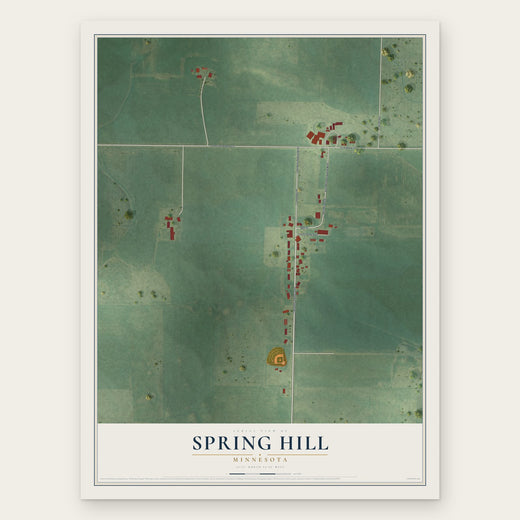 Spring Hill, Minnesota map print, the full design