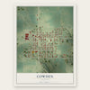 Cowden, Illinois map print, the full design