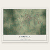 Fairfield, Texas map print, the full design