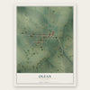 Olean, Missouri map print, the full design