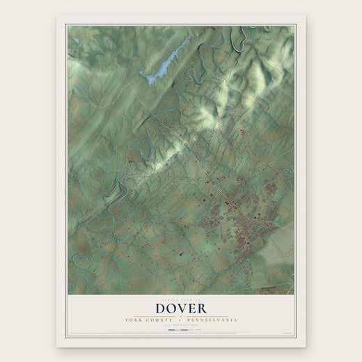 Dover, York County, Pennsylvania map print, the full design