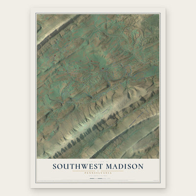 Southwest Madison, Pennsylvania map print, the full design