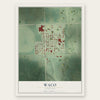 Waco, Nebraska map print, the full design