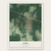 Sims, North Carolina map print, the full design