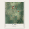 St. Rosa, Minnesota map print, the full design