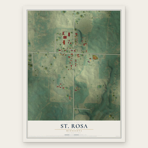 St. Rosa, Minnesota map print, the full design