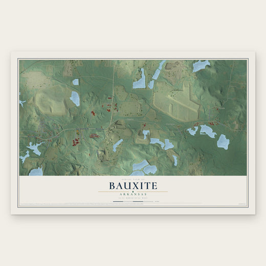 Bauxite, Arkansas map print, the full design