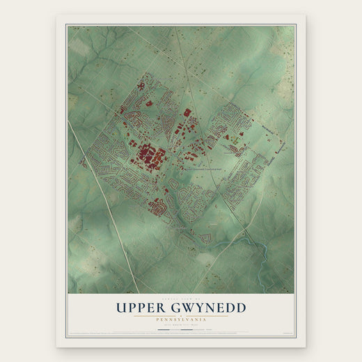 Upper Gwynedd, Pennsylvania map print, the full design
