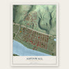 Aspinwall, Pennsylvania map print, the full design