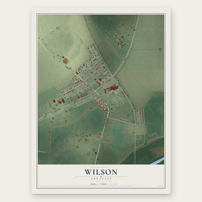 Wilson, Arkansas map print, the full design