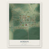 Hobson, Montana map print, the full design