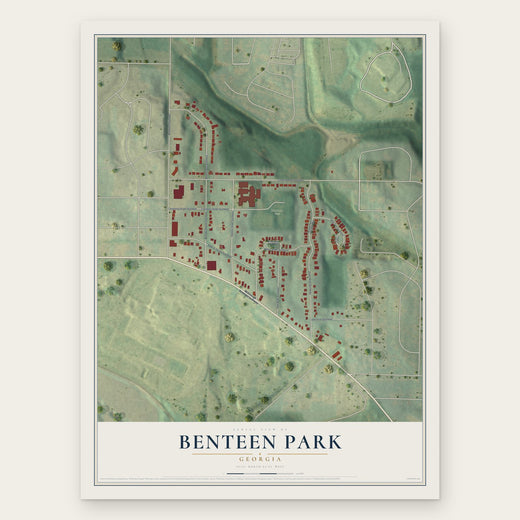 Benteen Park, Georgia map print, the full design