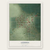 Geddes, South Dakota map print, the full design