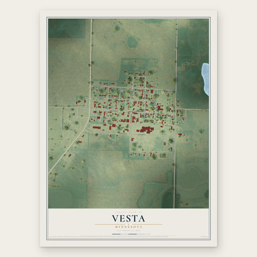 Vesta, Minnesota map print, the full design