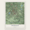 Crossville, Tennessee map print, the full design