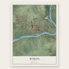Byron, Illinois map print, the full design