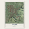 Draper, Utah map print, the full design
