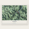 Hyden, Kentucky map print, the full design