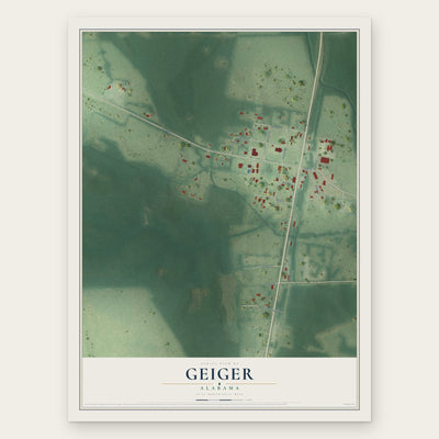 Geiger, Alabama map print, the full design