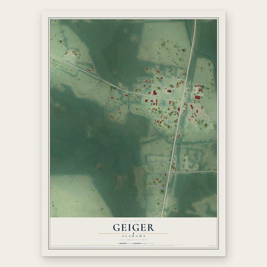 Geiger, Alabama map print, the full design