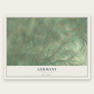 Germany, Pennsylvania map print, the full design