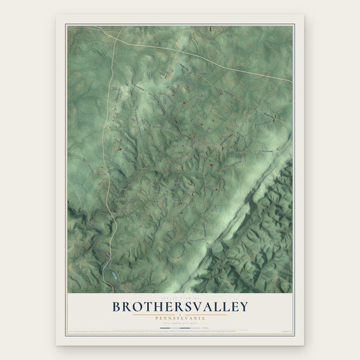 Brothersvalley, Pennsylvania map print, the full design