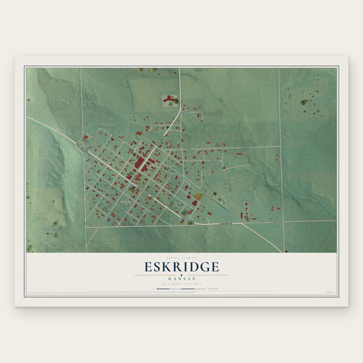 Eskridge, Kansas map print, the full design