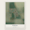 Martha, Oklahoma map print, the full design
