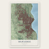 Milwaukee, Wisconsin map print, the full design