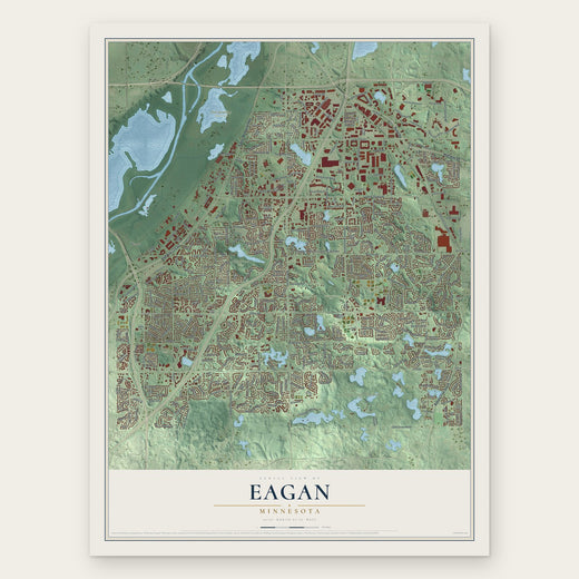 Eagan, Minnesota map print, the full design