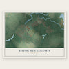 Rising Sun-Lebanon, Delaware map print, the full design