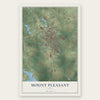 Mount Pleasant, Texas map print, the full design