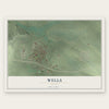 Wells, Nevada map print, the full design