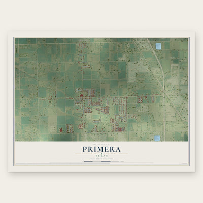 Primera, Texas map print, the full design