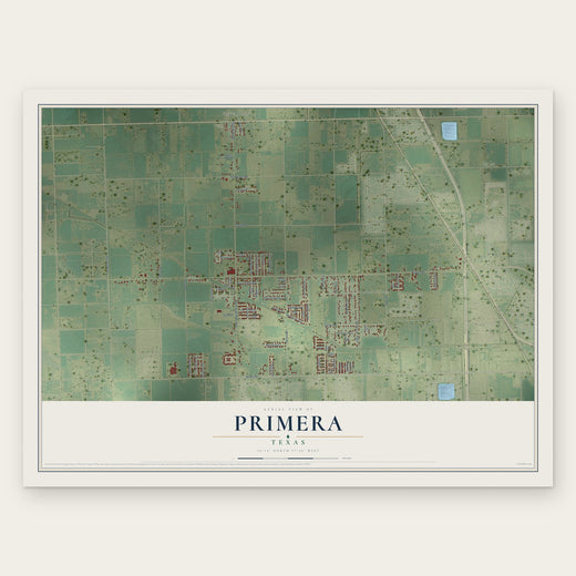 Primera, Texas map print, the full design