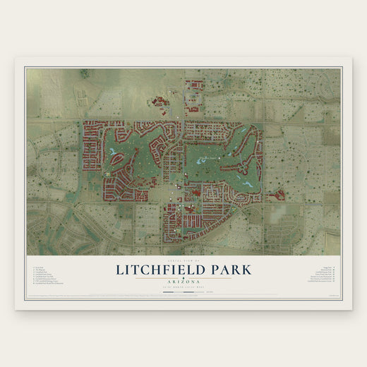 Litchfield Park, Arizona map print, the full design