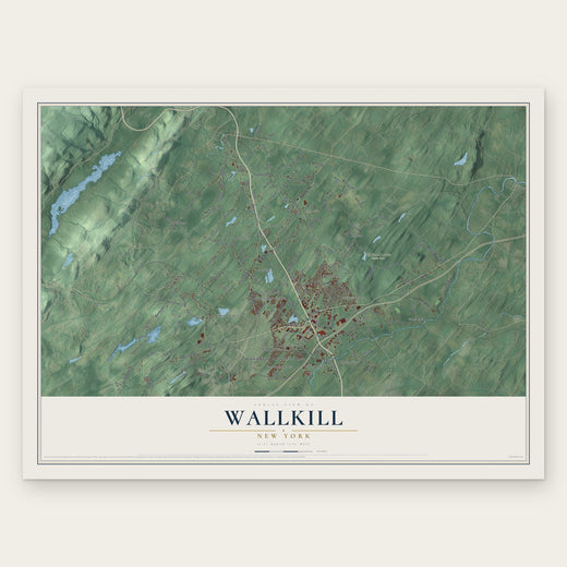Wallkill, New York map print, the full design
