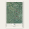 Kula, Hawaii map print, the full design