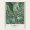 Blacksville, West Virginia map print, the full design