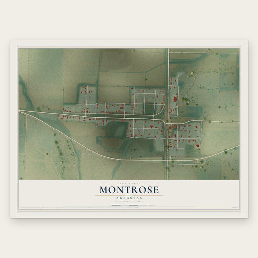 Montrose, Arkansas map print, the full design