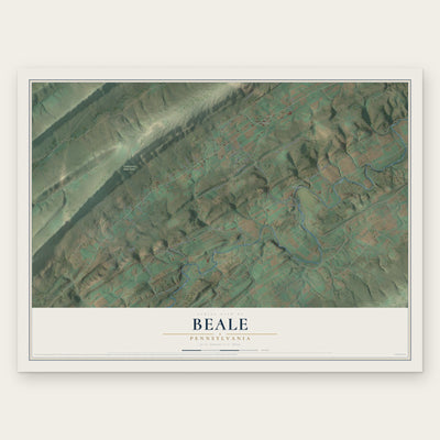 Beale, Pennsylvania map print, the full design