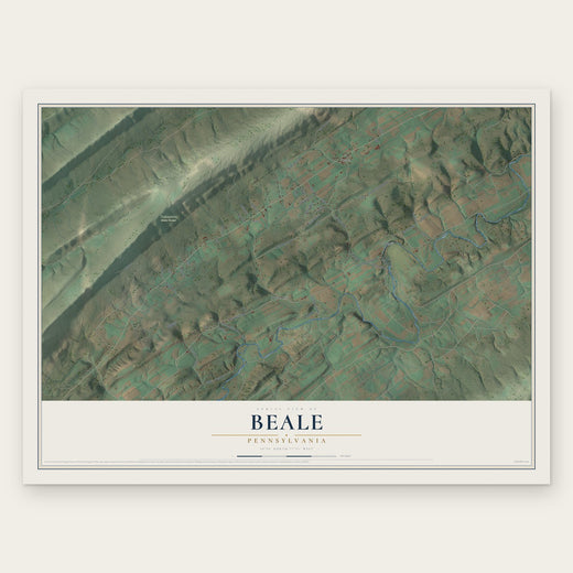 Beale, Pennsylvania map print, the full design