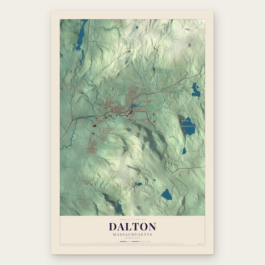 Dalton, Massachusetts map print, the full design