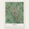 Albany, Kentucky map print, the full design